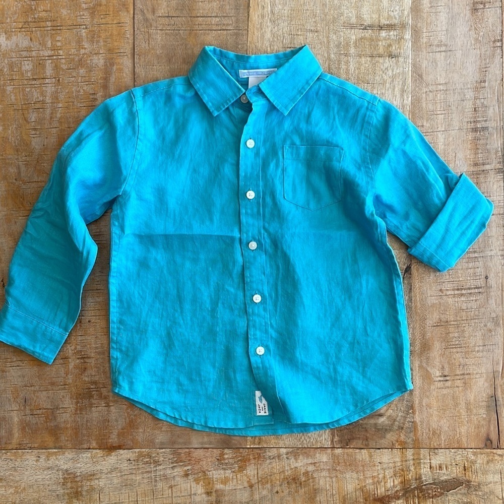 NWOT Janie and Jack linen shirt size 18-24m